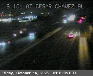 Traffic camera: TV312 -- US-101 : At Cesar Chavez Bl