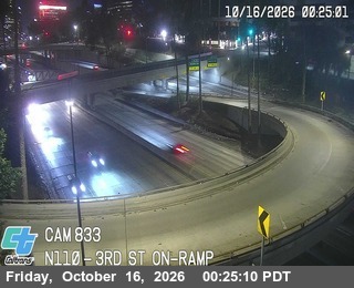 Traffic camera: I-110 : (833) 3th St On-Ramp