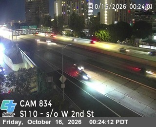 Traffic camera: I-110 : (834) 3th St Off-Ramp